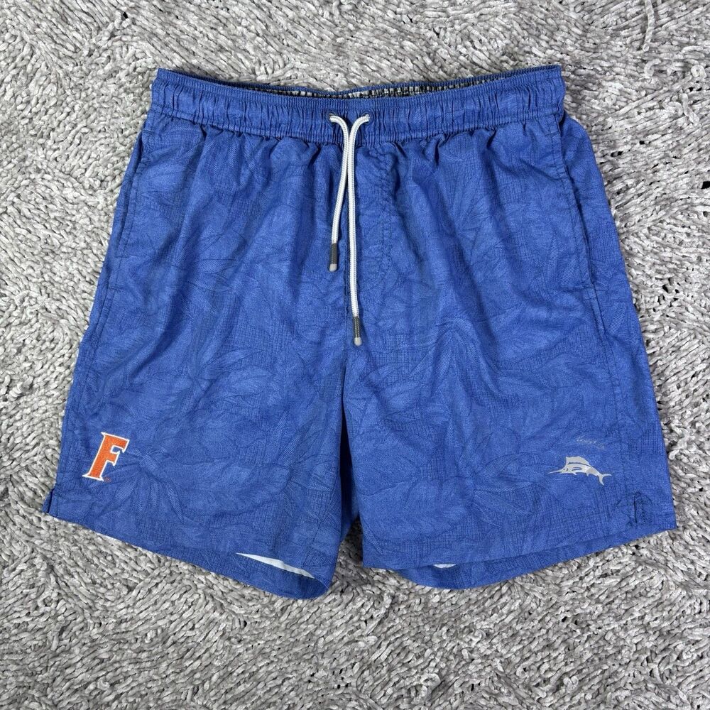 Tommy Bahama X Florida Gators Swim Trunks Mens Small Floral Blue NCAA Collegiate